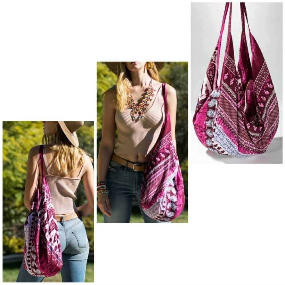 Bohemian Ethnic Slouch Hobo Handbag nwt